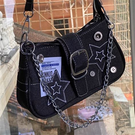 Y K Mode Damen Handtaschen Sterne Muster Coole M Dchen Achsel Tasche