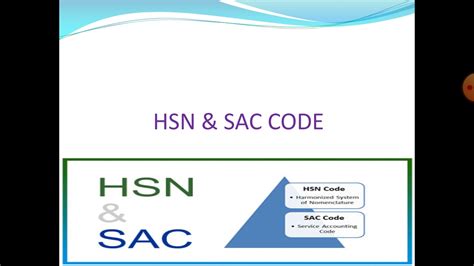 HSN SAC CODE IN GST YouTube