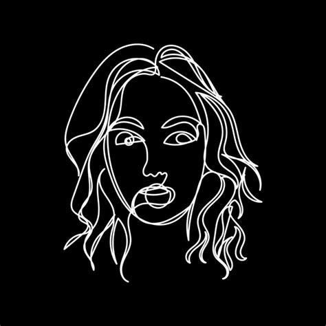 Premium Vector Woman Face One Line Art Woman Face Continuous Line Art