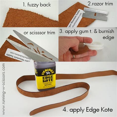 Running With Scissors How To Finish Leather Edges