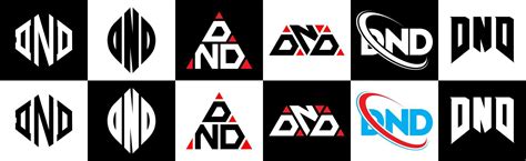 Dnd Letter Logo Design In Six Style Dnd Polygon Circle Triangle