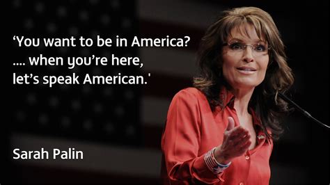 Sarah Palin urges immigrants to 'speak American' | ITV News