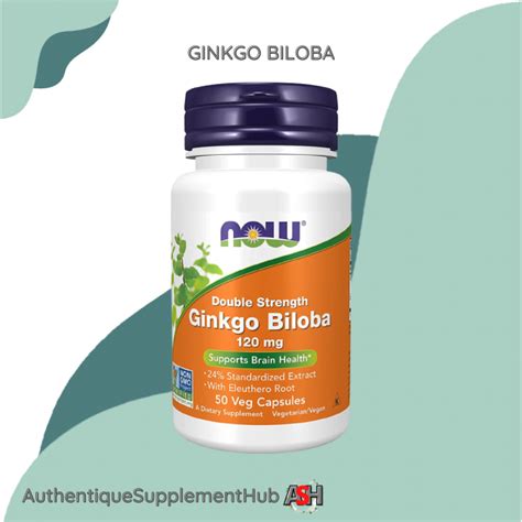 Now Supplements Ginkgo Biloba Double Strength Mg Veg Capsules