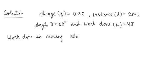 SOLVED There Is An Electric Field E In X Direction If The Work Done