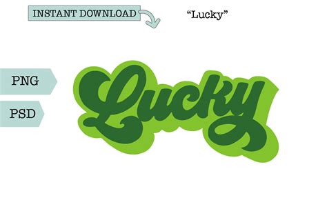 Lucky Word Art Sublimation Svg File Graphic By Shariamortondesigns