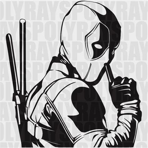 Deadpool Svg Hero Eps Deadpool Stencil Vector Clipart Etsy Stencil Art Silhouette Stencil