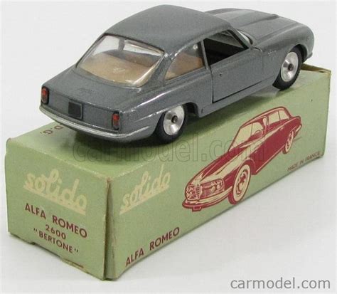 SOLIDO 125 Scale 1 43 ALFA ROMEO 2600 SPRINT BERTONE GREY BOX GREY MET