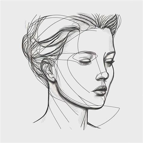 Premium Vector | Beautiful girl outline drawing black and white white ...