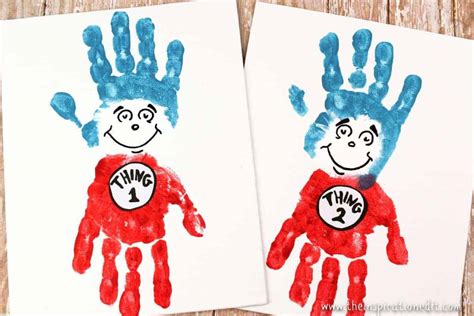 Thing 1 And Thing 2 Handprint Canvas The Inspiration Edit