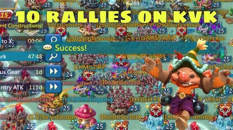 Lords Mobile Coordinating Rally Party On Kvk Very Big Targets