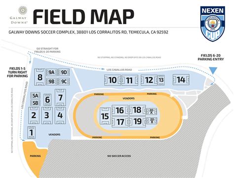 Galway Downs Complex Field Map - Nexen Manchester City Cup