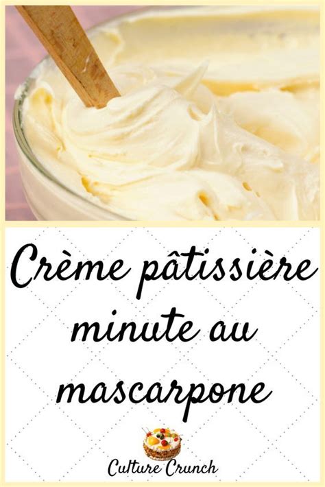 Cr Me Minutes Au Mascarpone La Recette Facile Artofit