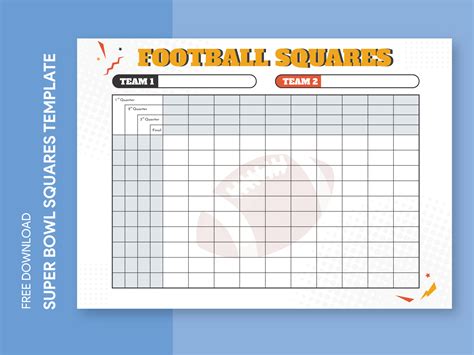 6 Free Printable Football Squares Templates You Can Download