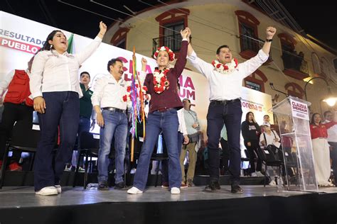 Alejandro Armenta Y Claudia Sheinbaum Encabezan Mitin En Huauchinango