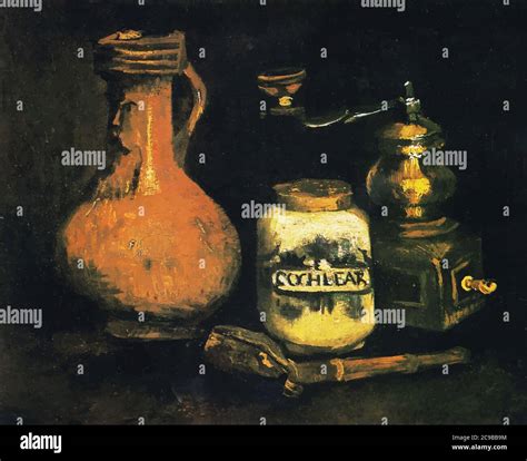 My Digital Altered The Still Life With Coffee Mill Pipe And Jug By