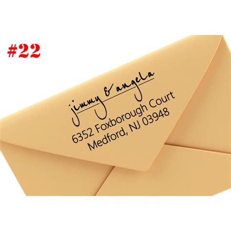 Personalized Return Address Stamp 24 Designs Bellechic