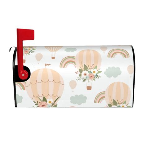 Bingfone Air Balloon And Flower Magnetic Mailbox Cover Standard Size