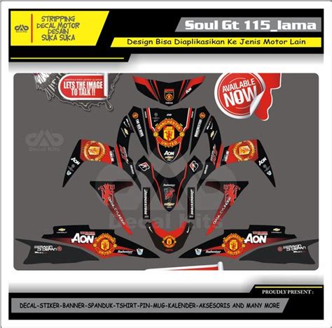 Jual Stiker Decal Soul Gt 115 Lama Full Body MU HITAM Di Lapak D