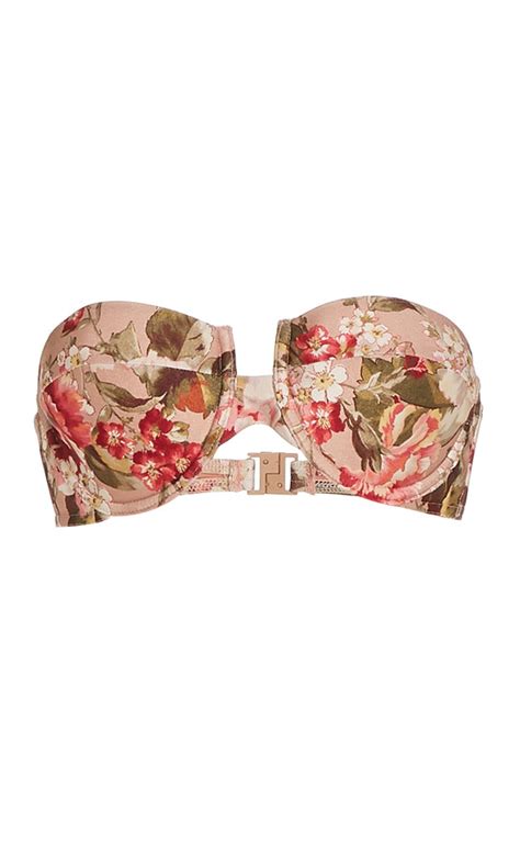 Zimmermann Cassia Floral Bikini Top Shopstyle Two Piece Swimsuits