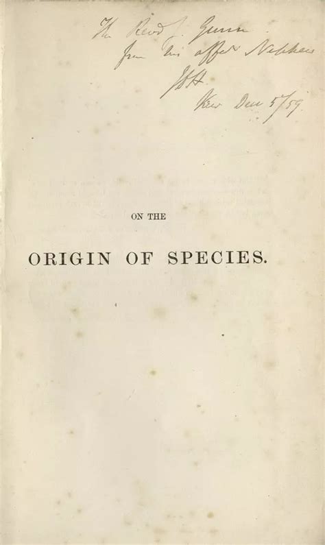 First Edition Of Charles Darwin Book On The Origin Of Species To Sell