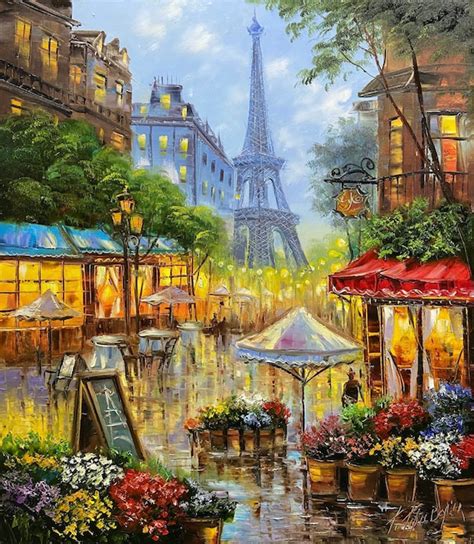 Desfavorable Estricto Luego Torre Eiffel Pintura Oleo Completamente