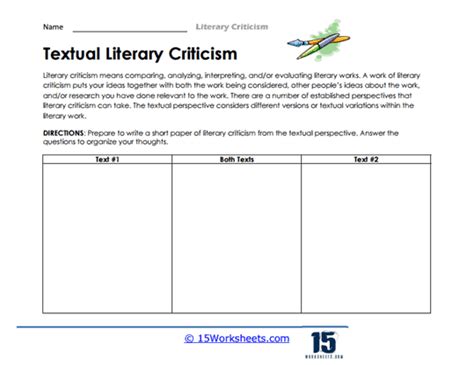 Literary Criticism Worksheets Worksheets Worksheets Library