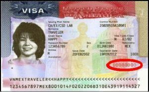 Location Of The Visa Number On A US Visa CitizenPath