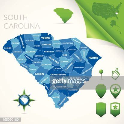 South Carolina County Map Stock Clipart | Royalty-Free | FreeImages