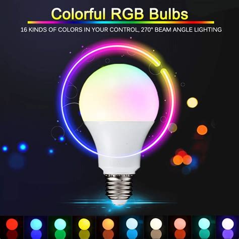 Led Uzaktan Kumandal Renk De I Tiren Ampul Rgb W