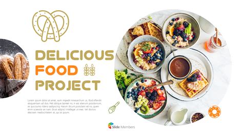 Delicious Food Project Powerpoint Templates