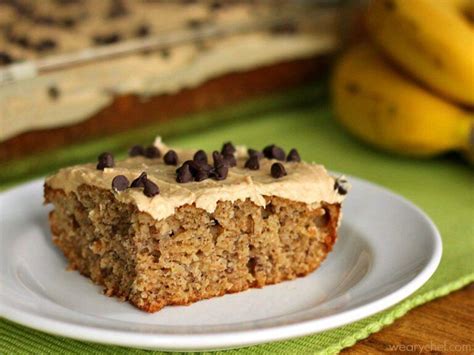 Banana Cake With Peanut Butter Frosting The Weary Chef