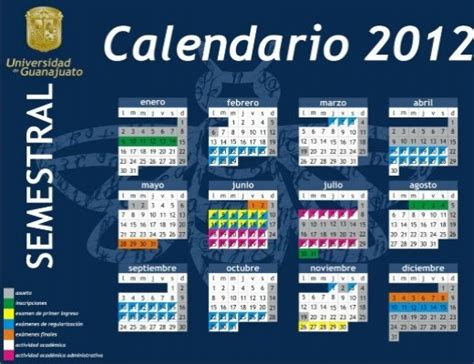 Calendario Escolar 2023 Universidad De Guanajuato Campus IMAGESEE