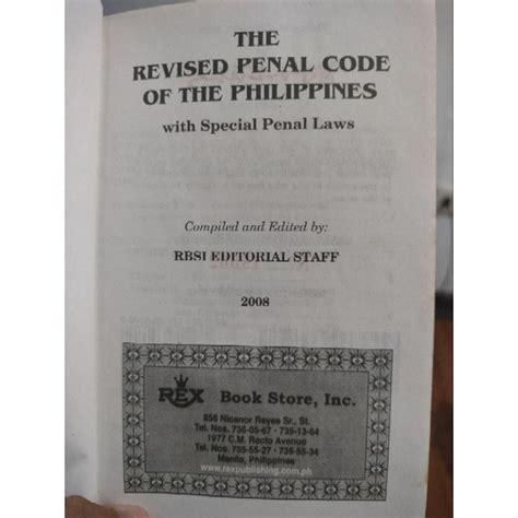 The Revised Penal Code Of The Philippines With Special Penal Laws