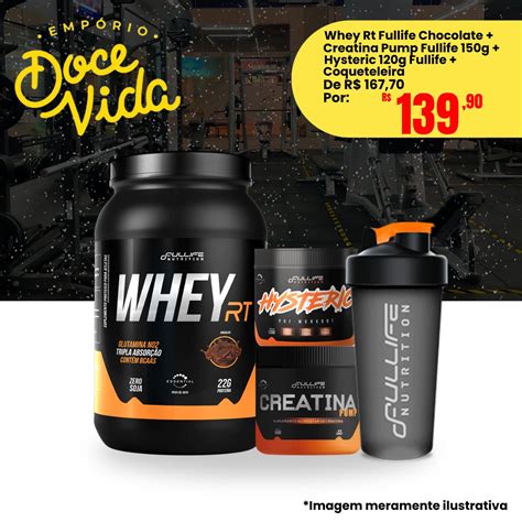 Combo Whey Rt Chocolate Fullife EMPORIO DOCE VIDA