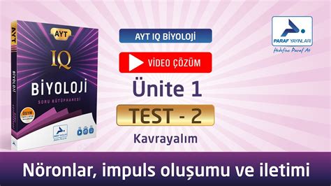 AYT IQ BİYOLOJİ ÜNİTE 1 SİNİR SİSTEMİ HORMONLAR VE DUYU ORGANLARI