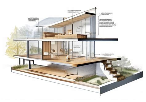 Please create a detailed architectural cross-section diagram... by ...