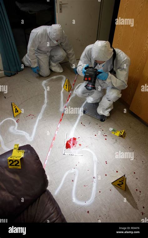 Photographic Securing Of Forensic Evidence Officers Of The Cid The