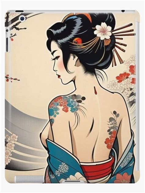 Coque et skin adhésive iPad avec l œuvre Bijin ga Japanese Life de