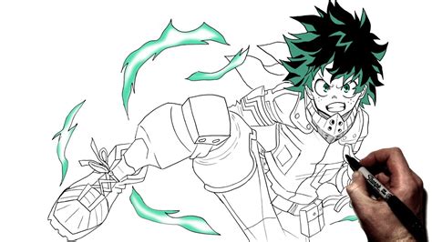 How To Draw Deku Step By Step My Hero Academia Izuku