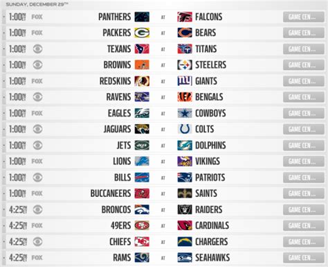 Week 17 - Thomas NFL PICKS