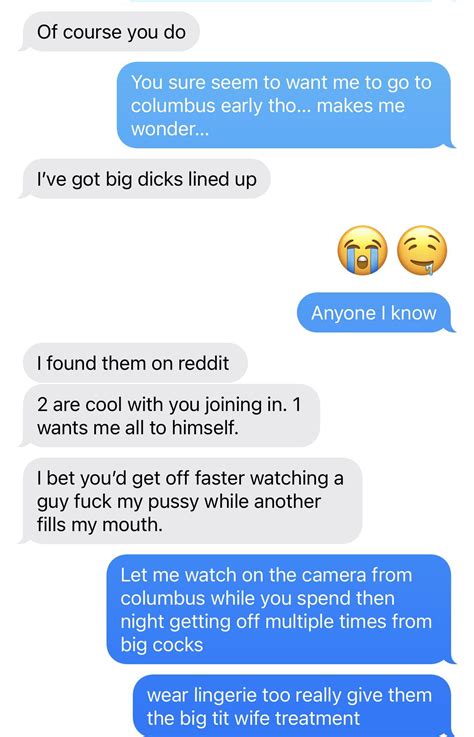 My Big Tit Wife Had Plans Lined Up While I Was Away This Weekend Rhotwifetexts