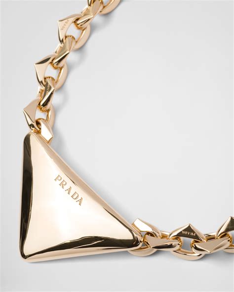 Gold Eternal Gold Large Pendant Necklace In Yellow Gold Prada