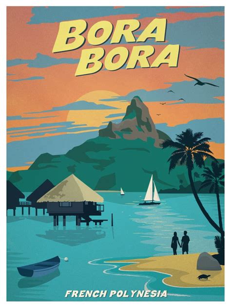 Vintage Bora Bora Poster By IdeaStorm Media Available For Sale Here