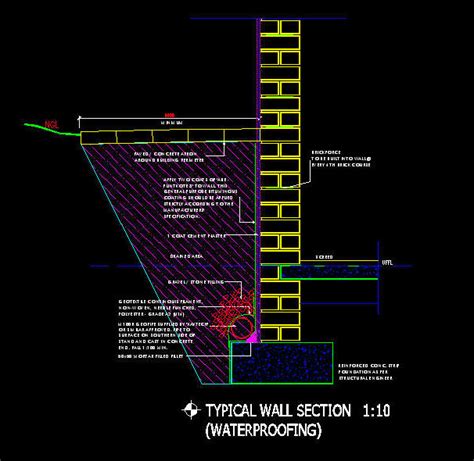 Cad Architect Cad Details Basement Lower Floor Tanking Waterproofing