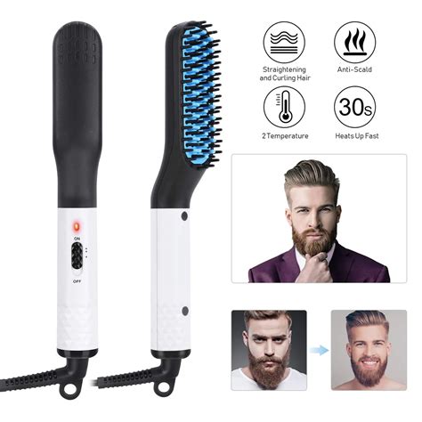 Mini peine eléctrico profesional para hombre y mujer alisador de pelo