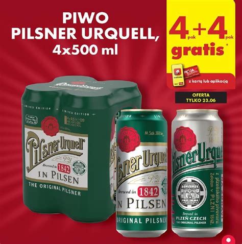 Promocja PIWO PILSNER URQUELL W Biedronka