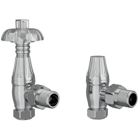 Thermostatic Trv Traditional Antique Design Angled Radiator Rad Valves