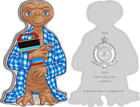 2 Dollars ET Extra Terrestrial 40th Anniversary 1 Oz Silver Coin 2