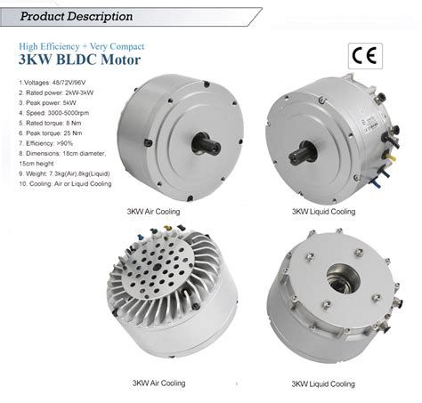 48V 72V 96V 3kw 5kw 10kw BLDC Electric Motorcycle Motor With CE