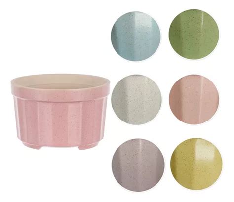 Macetero De Ceramica Pack De 6 Color Variados Relieve MercadoLibre